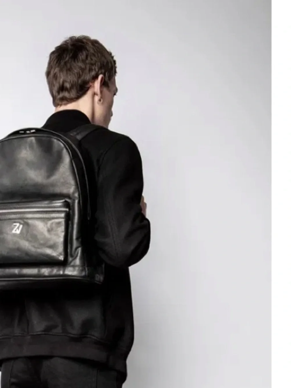 ZADIG&VOLTAIRE Black Leather Backpack - Sleek Everyday Carry